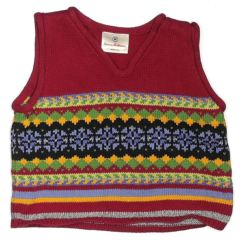 Hanna Andersson Fair Isle Nordic Unisex Sweater Knit Vest